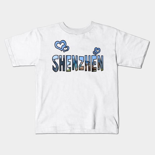 Love Shenzhen Kids T-Shirt by madmonkey